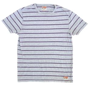 Limited Edition Lucky Brand The Endless Summer Grey Striped Short Sleeve T Shirt